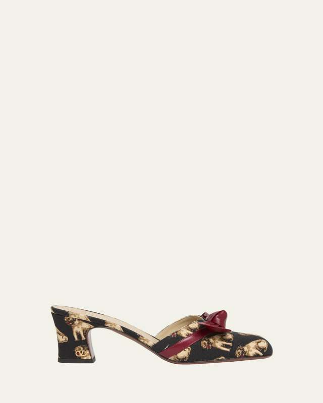 St Petit Charles Bow Mule Pumps